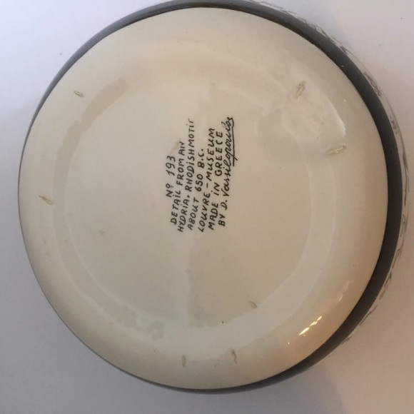 Greek Hydria Rodish Pottery Ashtray #193 Made In Greece - Picture 4 of 5